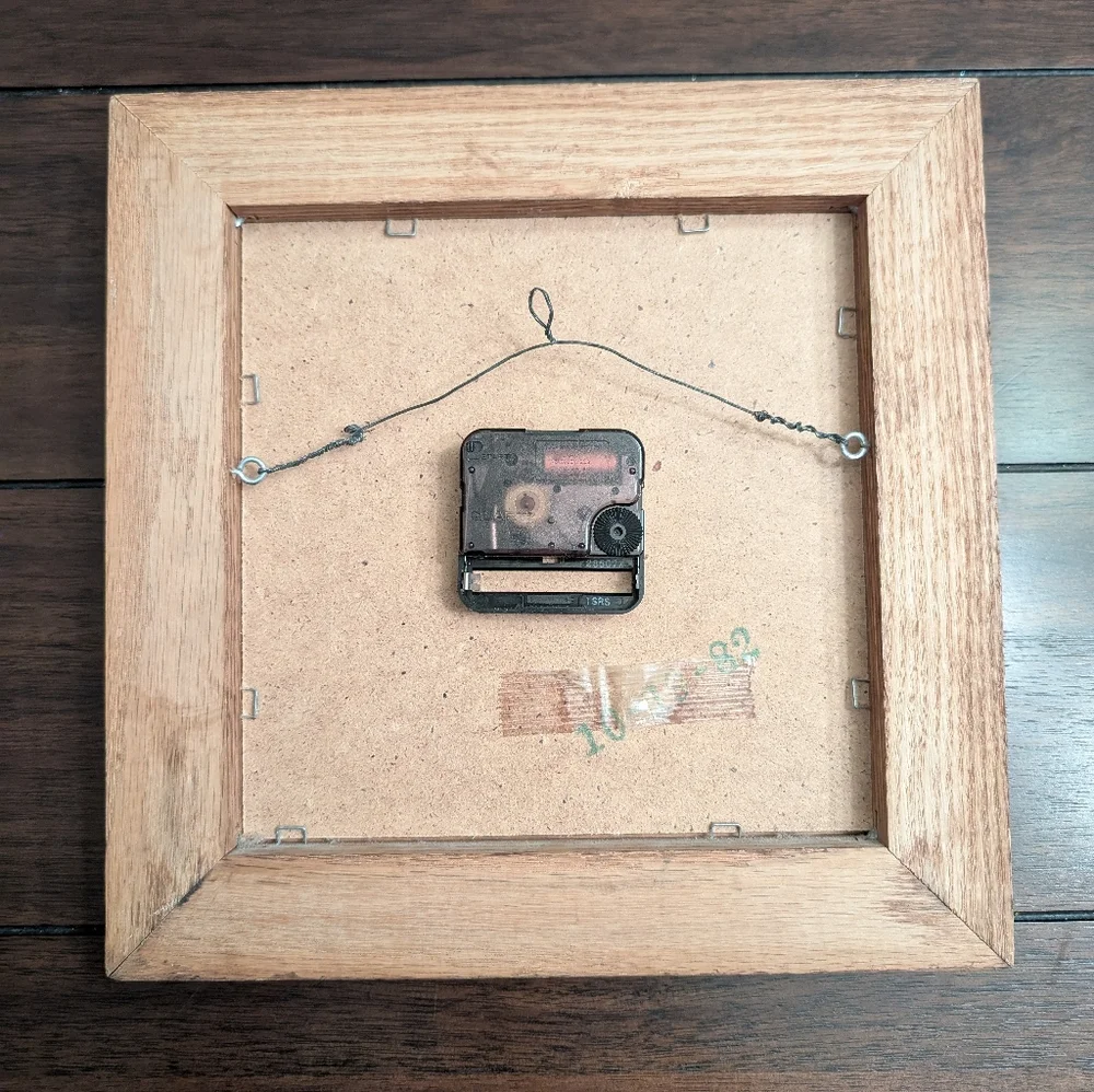 Vintage Wendy Wheeler Rustic Wooden Wall Clock